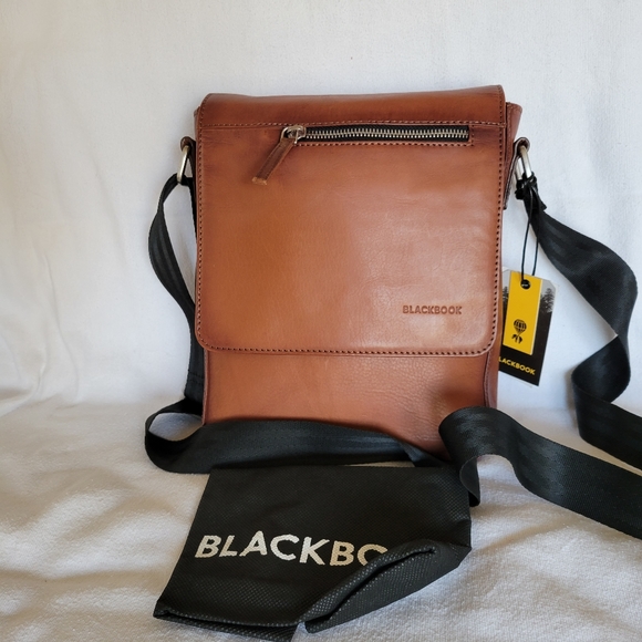Blackbook Cognac Leather Tablet bag - Picture 1 of 11